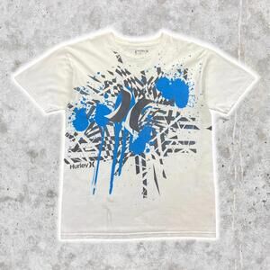 2010's Blue Paint Splatter Hurley Graphic T-Shirt